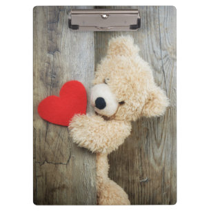 Niedlicher glücklicher Mütter Tag Teddy Bär Klemmbrett