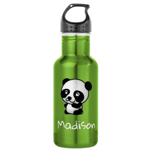 Niedlicher glücklicher Panda Personalisierter Mä Edelstahlflasche