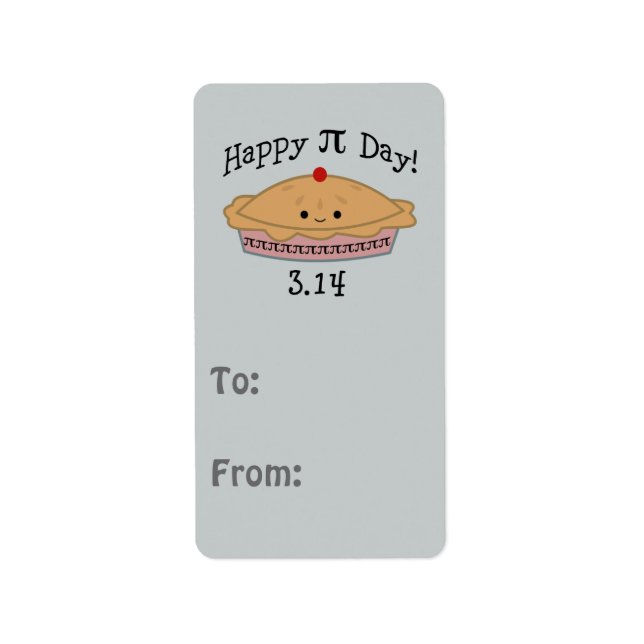 Niedlicher glücklicher Pi Day! Adressaufkleber (Vorne)