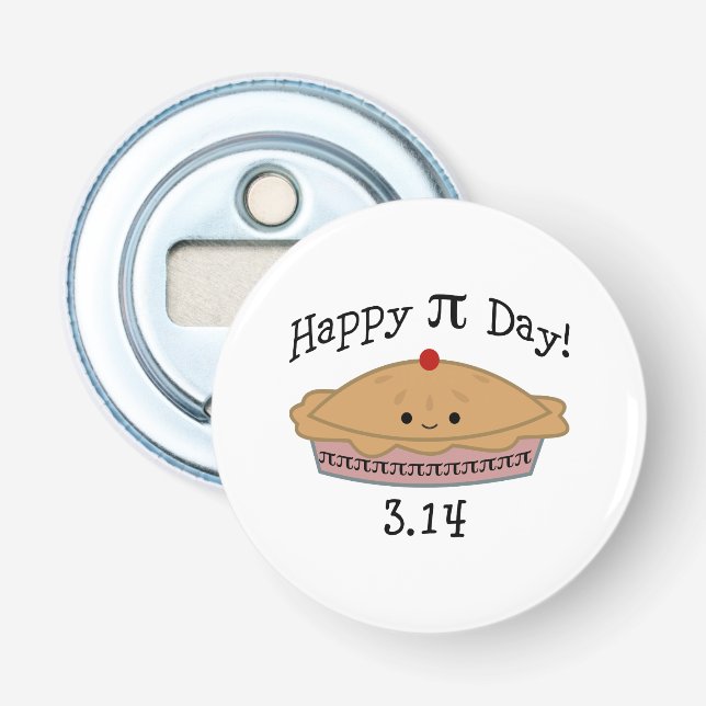 Niedlicher glücklicher Pi Day! Flaschenöffner (Vorderseite)