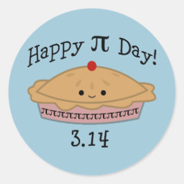 Niedlicher glücklicher Pi Day! Runder Aufkleber