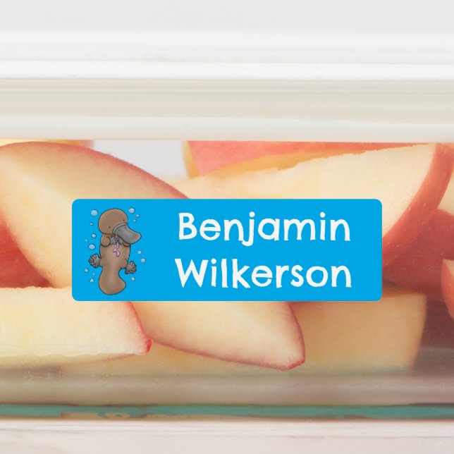 Niedlicher glücklicher Plättchen Cartoon personali Etiketten (Befestigt)