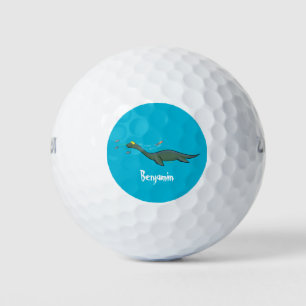 Niedlicher, glücklicher Seemänner Plesiosaurier-Ca Golfball
