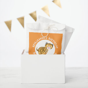 Niedlicher glücklicher Tigerbecher personalisierte Geschenktütchen