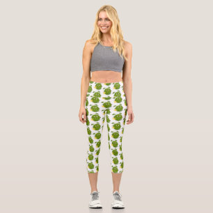Niedlicher, glücklicher Wassermelone-Cartoon Capri Leggings