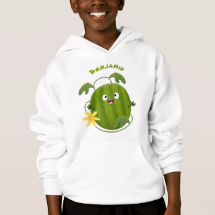 Niedlicher, glücklicher Wassermelone-Cartoon Hoodie