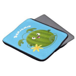 Niedlicher, glücklicher Wassermelone-Cartoon Laptopschutzhülle
