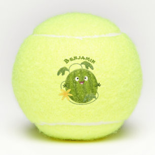 Niedlicher, glücklicher Wassermelone-Cartoon Tennisbälle