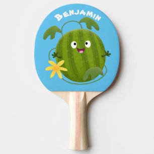 Niedlicher, glücklicher Wassermelone-Cartoon Tischtennis Schläger