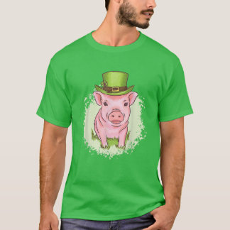 Niedlicher Glückspilz Neujahr St. Patrick's Day T-Shirt