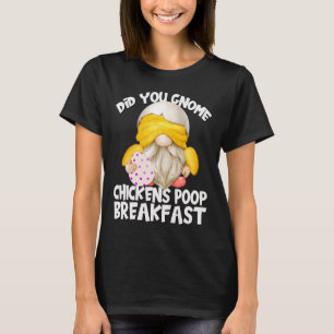 Niedlicher Gnom im gelben Hühnerkostüm Hühner sche T-Shirt