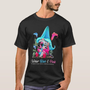 Niedlicher Gnom mit rosa und blauem Band SIDS-Bewu T-Shirt