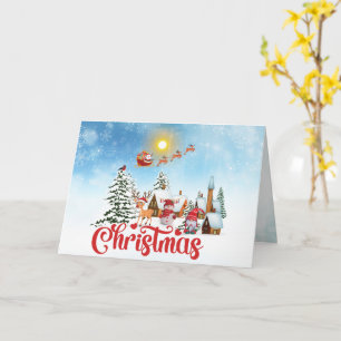 Niedlicher Gnom, Schneemann feiert Weihnachtsfeier Karte