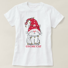 Niedlicher Gnome Cat T - Shirt