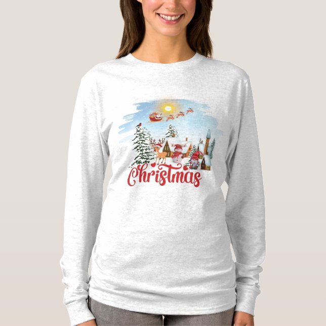 Niedlicher Gnome, Snowman feiert Weihnachtsfeierta T-Shirt (Vorderseite)