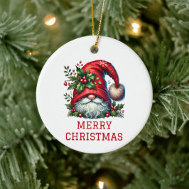 Niedlicher Gnome Weihnachten Keramik Ornament