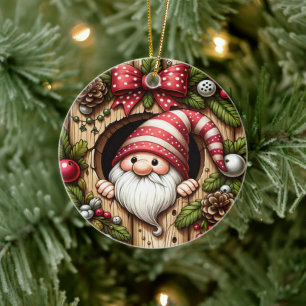 Niedlicher Gnome Weihnachten Keramik Ornament