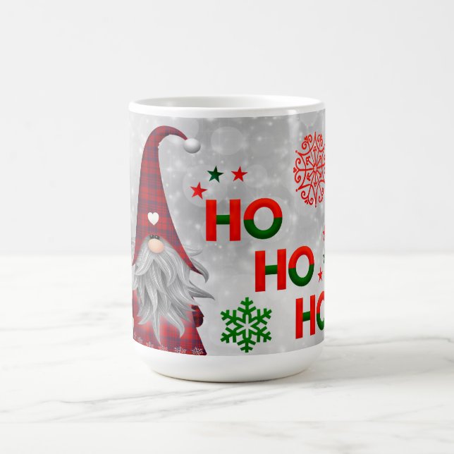 Niedlicher Gnome Weihnachts-Schneeflocke Kaffeetasse (Mittel)
