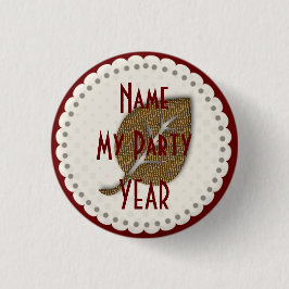 Niedlicher Gold Leaf Gardener Florist Button