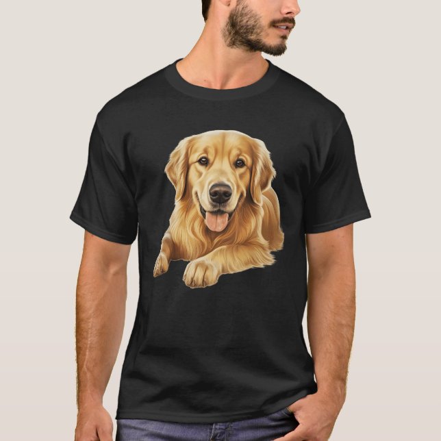 Niedlicher Golden Retriever Liebe T - Shirt (Vorderseite)