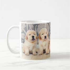 Niedlicher Golden Retriever Welpenhund Kaffeetasse