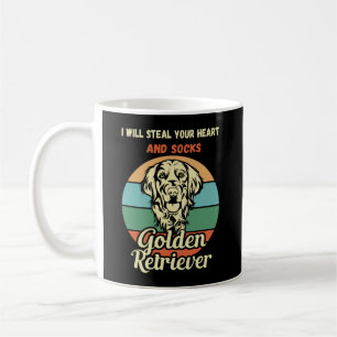 Niedlicher Golden Retriver. Herz gestohlen Hund. F Kaffeetasse