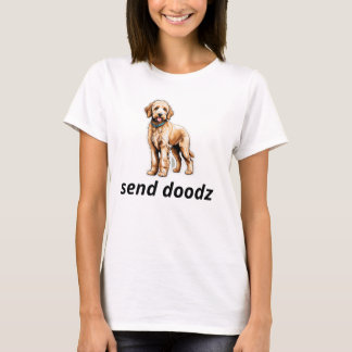 Niedlicher Goldendoodle Hund "Doodz senden" T-Shirt