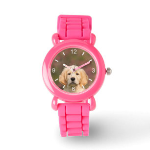 Niedlicher goldener Retriever-Hundewelpe - Armbanduhr