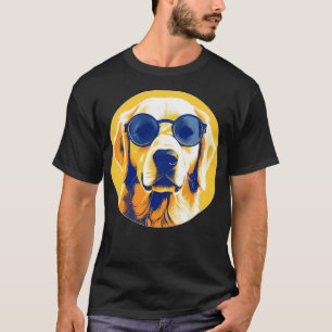Niedlicher Goldener Retriever mit Sonnenbrille T-Shirt