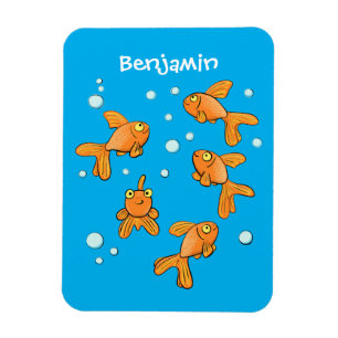Niedlicher Goldfisch aus Orange auf der Abbildung Magnet