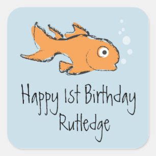 Niedlicher Goldfisch Quadratischer Aufkleber
