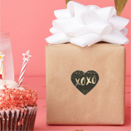 Niedlicher Goldschmied Liebe XOXO Herzstück Confet Herz-Aufkleber