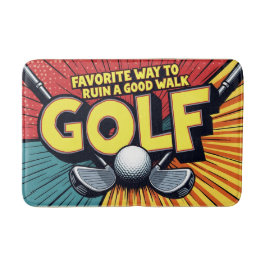 Niedlicher Golf-Lieblings-Weg zu einem guten Spazi Badematte