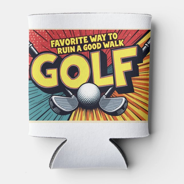 Niedlicher Golf-Lieblings-Weg zu einem guten Spazi Dosenkühler (Vorderseite)
