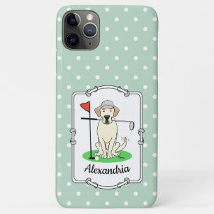 Niedlicher Golf Yellow Labrador Retriever Dog Case-Mate iPhone Hülle