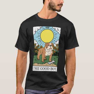 Niedlicher "Good Boy Bulldog Aesthetic Tarot Card  T-Shirt