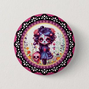 Niedlicher Gothic Garden Zuckerkult Button
