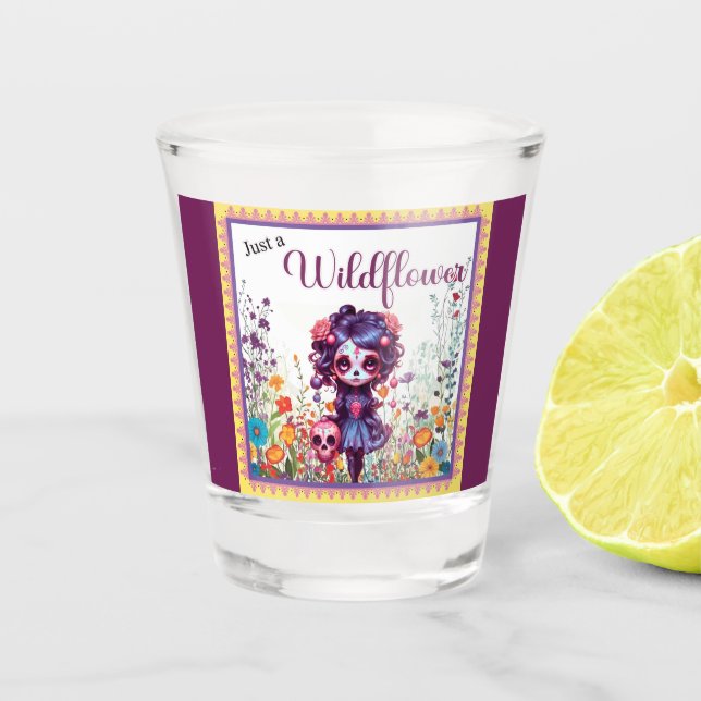 Niedlicher Gothic Garden Zuckerkult Schnapsglas (Vorderseite)