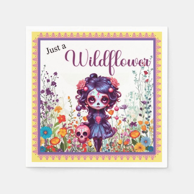 Niedlicher Gothic Garden Zuckerkult Serviette (Vorderseite)