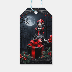 Niedlicher gotischer Weihnachtself. Geschenkanhänger