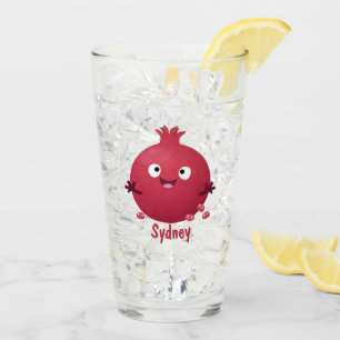 Niedlicher Granatapfelfruchtiger Cartoon Glas
