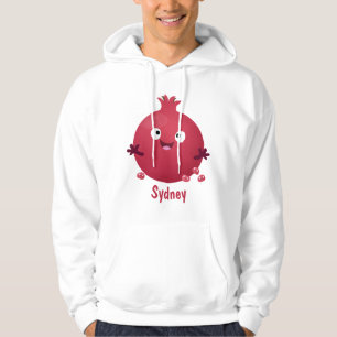 Niedlicher Granatapfelfruchtiger Cartoon Hoodie