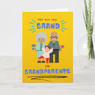 Niedlicher Grandeliertag Tanz Großkind Gave Blume Karte