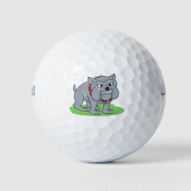 niedlicher Graubälle Golfball (Vorderseite)