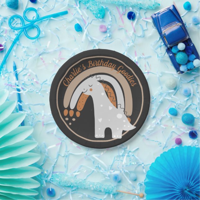 Niedlicher Graudinosaurier Geburtstagsparty Pappteller (Party)