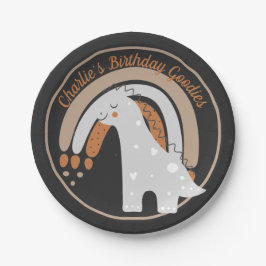 Niedlicher Graudinosaurier Geburtstagsparty Pappteller