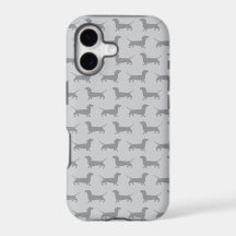 Niedlicher grauer Dackel Hundemuster iPhone 5