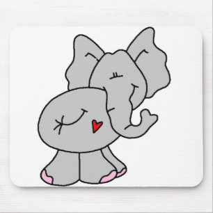 Niedlicher grauer Elefant Mousepad
