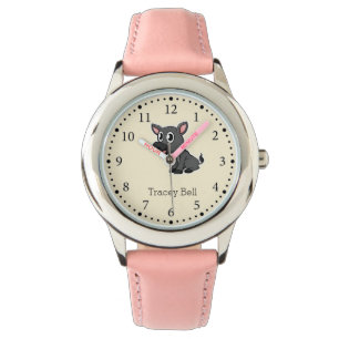 Niedlicher grauer kleiner Esel creme Armbanduhr