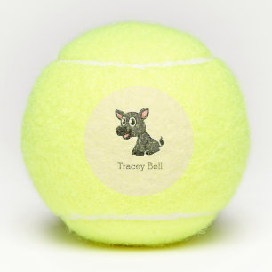 Niedlicher grauer kleiner Esel creme Tennisbälle